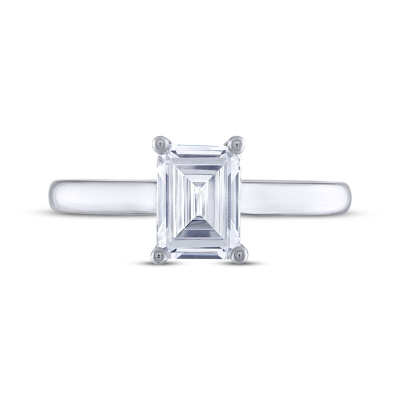 Main Image 3 of THE LEO Legacy Lab-Grown Diamond Emerald-Cut Solitaire Engagement Ring 1-1/2 ct tw 14K White Gold