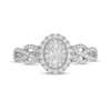 Thumbnail Image 3 of Neil Lane Oval-Cut Diamond Double Halo Braided Shank Engagement Ring 3/4 ct tw 14K White Gold