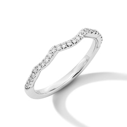 Neil Lane Diamond Contoured Wedding Band 1/6 ct tw 14K White Gold