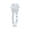 Thumbnail Image 1 of Monique Lhuillier Bliss Princess-Cut Lab-Created Diamond Engagement Ring 1-3/4 ct tw 18K White Gold