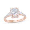 Thumbnail Image 1 of Monique Lhuillier Bliss Emerald-Cut Lab-Grown Diamond Engagement Ring 1-7/8 ct tw 18K Rose Gold