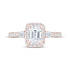 Thumbnail Image 3 of Monique Lhuillier Bliss Emerald-Cut Lab-Created Diamond Engagement Ring 1-7/8 ct tw 18K Rose Gold