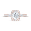Thumbnail Image 4 of Monique Lhuillier Bliss Emerald-Cut Lab-Grown Diamond Engagement Ring 1-7/8 ct tw 18K Rose Gold