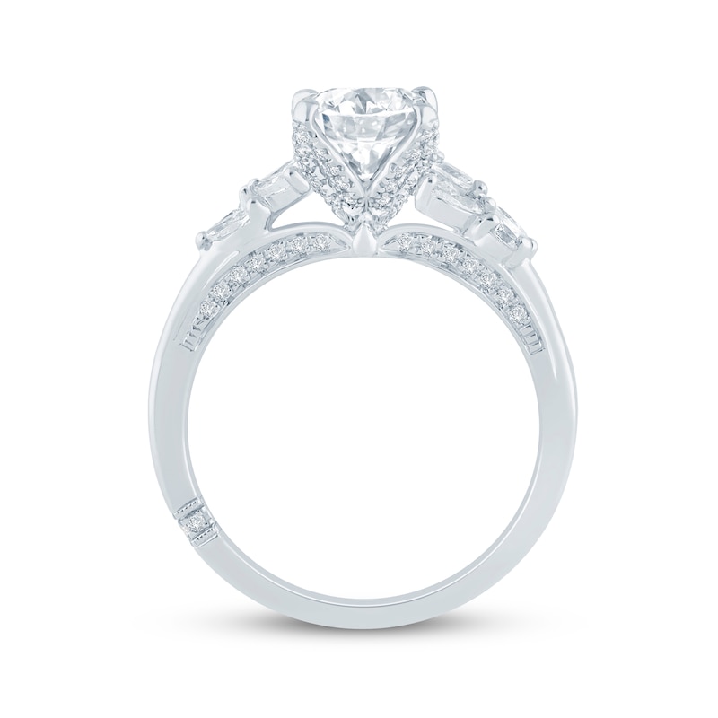 Monique Lhuillier Bliss Oval-Cut Lab-Created Diamond Engagement Ring 2 ct tw 18K White Gold