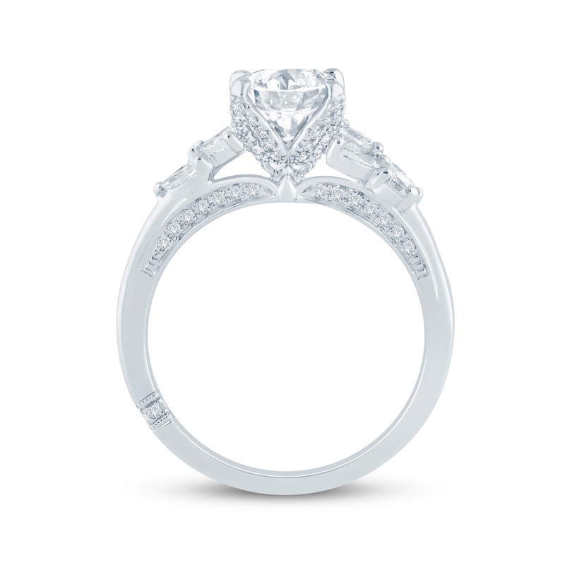 Main Image 3 of Monique Lhuillier Bliss Oval-Cut Lab-Grown Diamond Engagement Ring 2 ct tw 18K White Gold