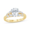 Thumbnail Image 0 of Monique Lhuillier Bliss Oval-Cut Lab-Created Diamond Engagement Ring 2 ct tw 18K Two-Tone Gold