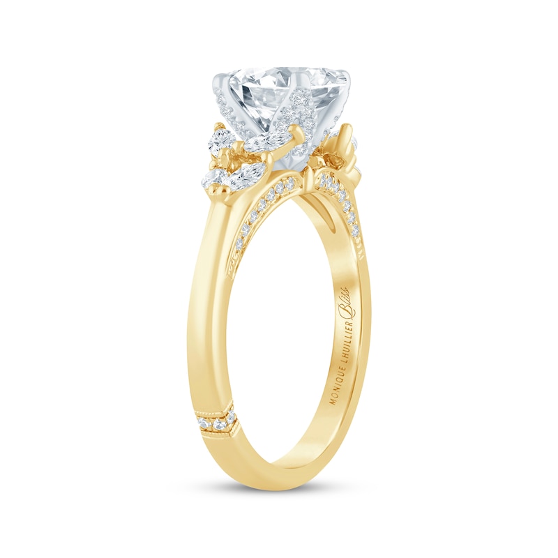 Monique Lhuillier Bliss Oval-Cut Lab-Created Diamond Engagement Ring 2 ct tw 18K Two-Tone Gold
