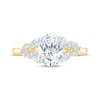 Thumbnail Image 4 of Monique Lhuillier Bliss Oval-Cut Lab-Grown Diamond Engagement Ring 2 ct tw 18K Two-Tone Gold