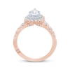Thumbnail Image 3 of Monique Lhuillier Bliss Pear-Shaped Lab-Grown Diamond Engagement Ring 1-1/5 ct tw 18K Two-Tone Gold