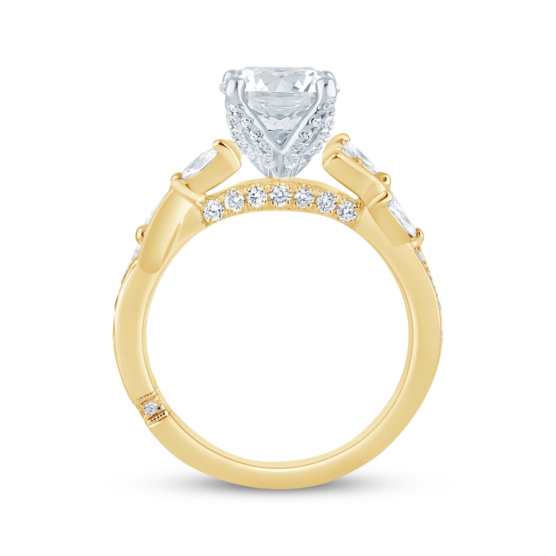 Monique Lhuillier Bliss Round-Cut Lab-Created Diamond Engagement Ring 2-5/8 ct tw 18K Two-Tone Gold