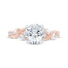 Thumbnail Image 4 of Monique Lhuillier Bliss Round-Cut Lab-Grown Diamond Engagement Ring 2-5/8 ct tw 18K Two-Tone Gold