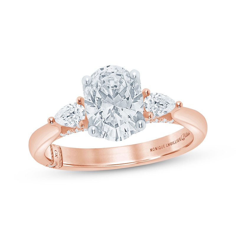Main Image 1 of Monique Lhuillier Bliss Oval-Cut Lab-Grown Diamond Engagement Ring 2-3/8 ct tw 18K Two-Tone Gold