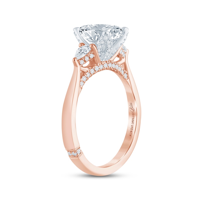 Main Image 2 of Monique Lhuillier Bliss Oval-Cut Lab-Grown Diamond Engagement Ring 2-3/8 ct tw 18K Two-Tone Gold