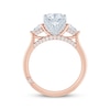 Thumbnail Image 3 of Monique Lhuillier Bliss Oval-Cut Lab-Grown Diamond Engagement Ring 2-3/8 ct tw 18K Two-Tone Gold