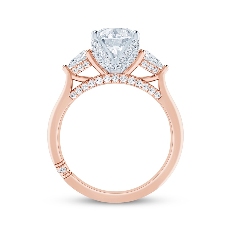 Main Image 3 of Monique Lhuillier Bliss Oval-Cut Lab-Grown Diamond Engagement Ring 2-3/8 ct tw 18K Two-Tone Gold