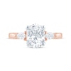 Thumbnail Image 4 of Monique Lhuillier Bliss Oval-Cut Lab-Grown Diamond Engagement Ring 2-3/8 ct tw 18K Two-Tone Gold