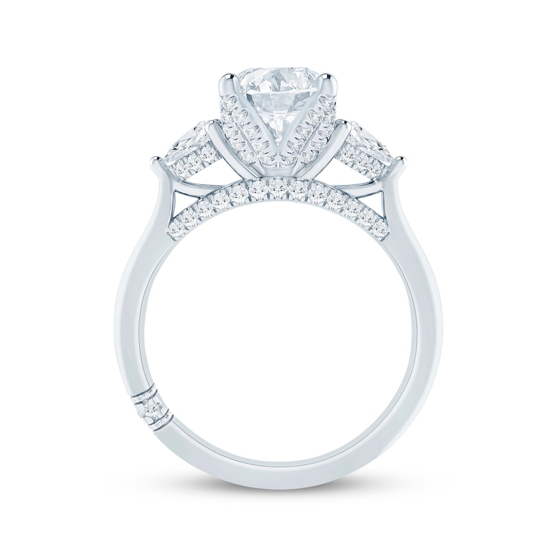 Main Image 3 of Monique Lhuillier Bliss Oval-Cut Lab-Grown Diamond Engagement Ring 2-3/8 ct tw 18K White Gold