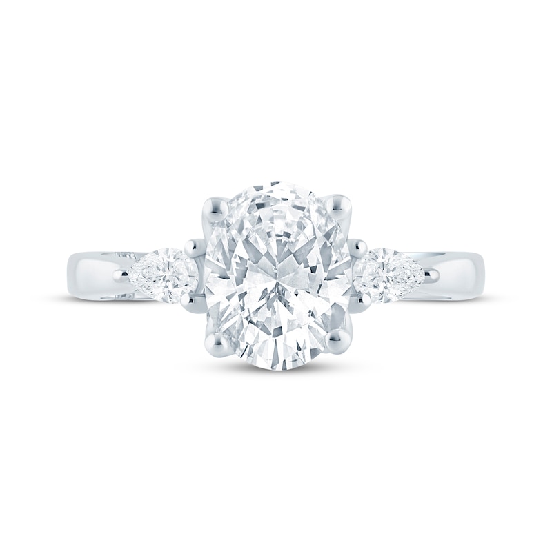 Monique Lhuillier Bliss Oval-Cut Lab-Created Diamond Engagement Ring 2-3/8 ct tw 18K White Gold