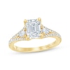 Thumbnail Image 0 of Monique Lhuillier Bliss Emerald-Cut Lab-Created Diamond Engagement Ring 2-1/2 ct tw 18K Yellow Gold