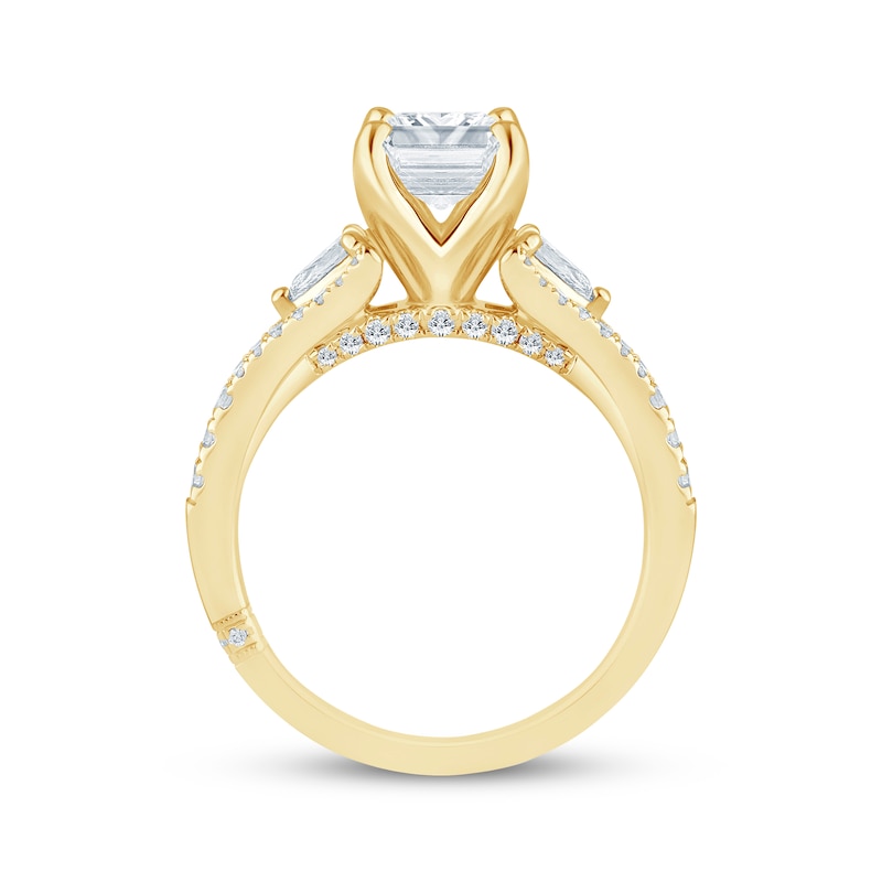 Monique Lhuillier Bliss Emerald-Cut Lab-Created Diamond Engagement Ring 2-1/2 ct tw 18K Yellow Gold