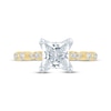 Thumbnail Image 3 of Monique Lhuillier Bliss Princess-Cut Lab-Created Diamond Engagement Ring 1-7/8 ct tw 18K Two-Tone Gold