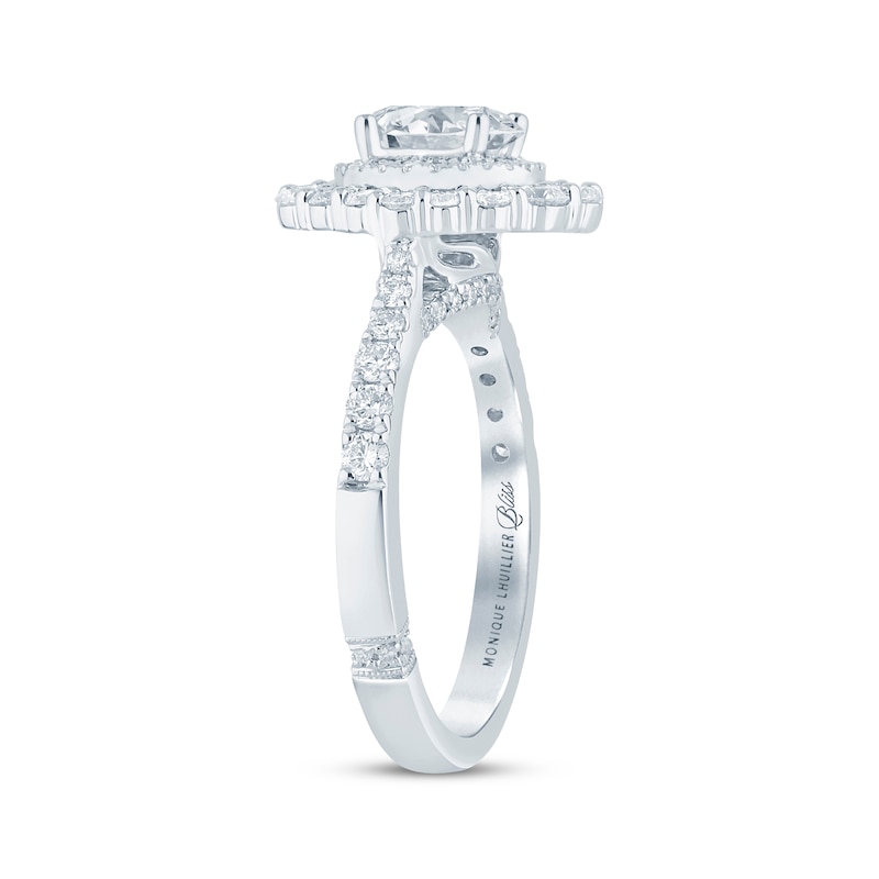 Monique Lhuillier Bliss Round-Cut Lab-Created Diamond Engagement Ring 1-7/8 ct tw 18K White Gold