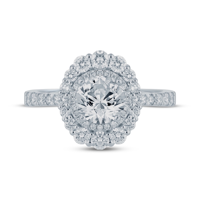 Monique Lhuillier Bliss Round-Cut Lab-Created Diamond Engagement Ring 1-7/8 ct tw 18K White Gold