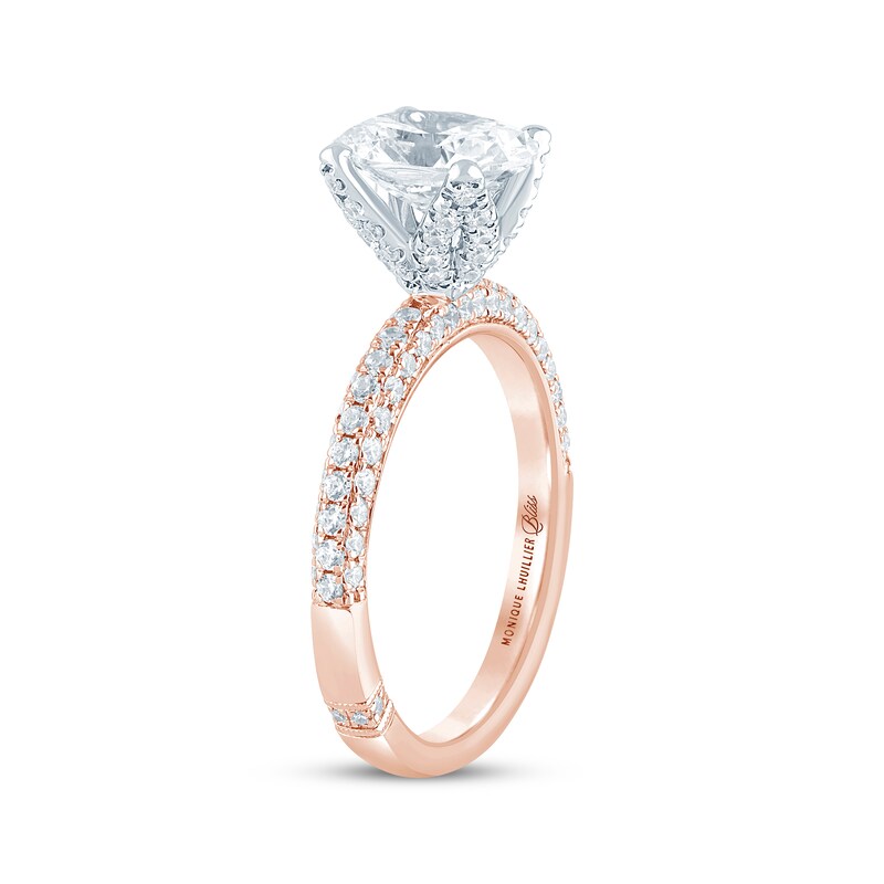 Main Image 2 of Monique Lhuillier Bliss Oval-Cut Lab-Grown Diamond Engagement Ring 2-5/8 ct tw 18K Two-Tone Gold
