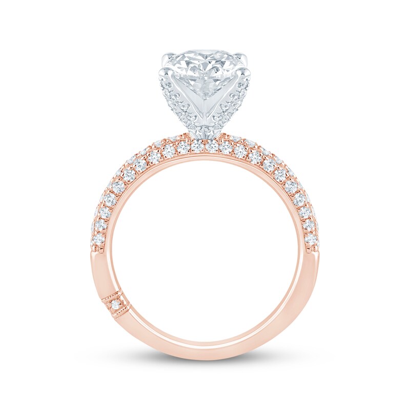 Main Image 3 of Monique Lhuillier Bliss Oval-Cut Lab-Grown Diamond Engagement Ring 2-5/8 ct tw 18K Two-Tone Gold