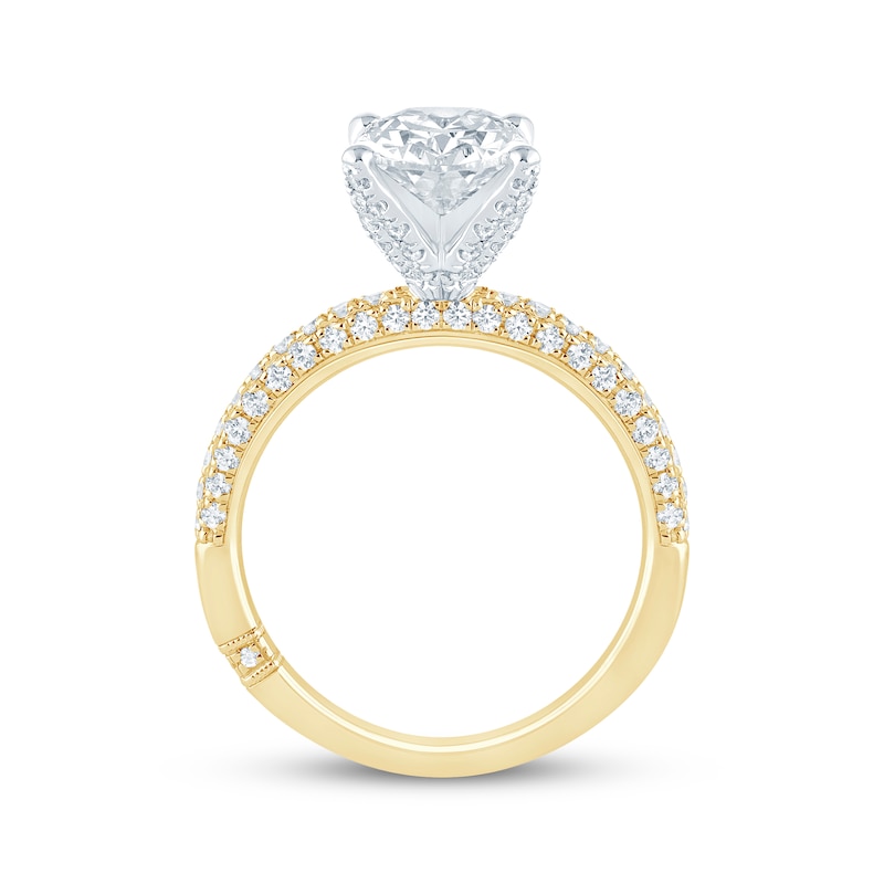 Monique Lhuillier Bliss Oval-Cut Lab-Created Diamond Engagement Ring 2-5/8 ct tw 18K Two-Tone Gold