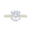 Thumbnail Image 3 of Monique Lhuillier Bliss Oval-Cut Lab-Created Diamond Engagement Ring 2-5/8 ct tw 18K Two-Tone Gold