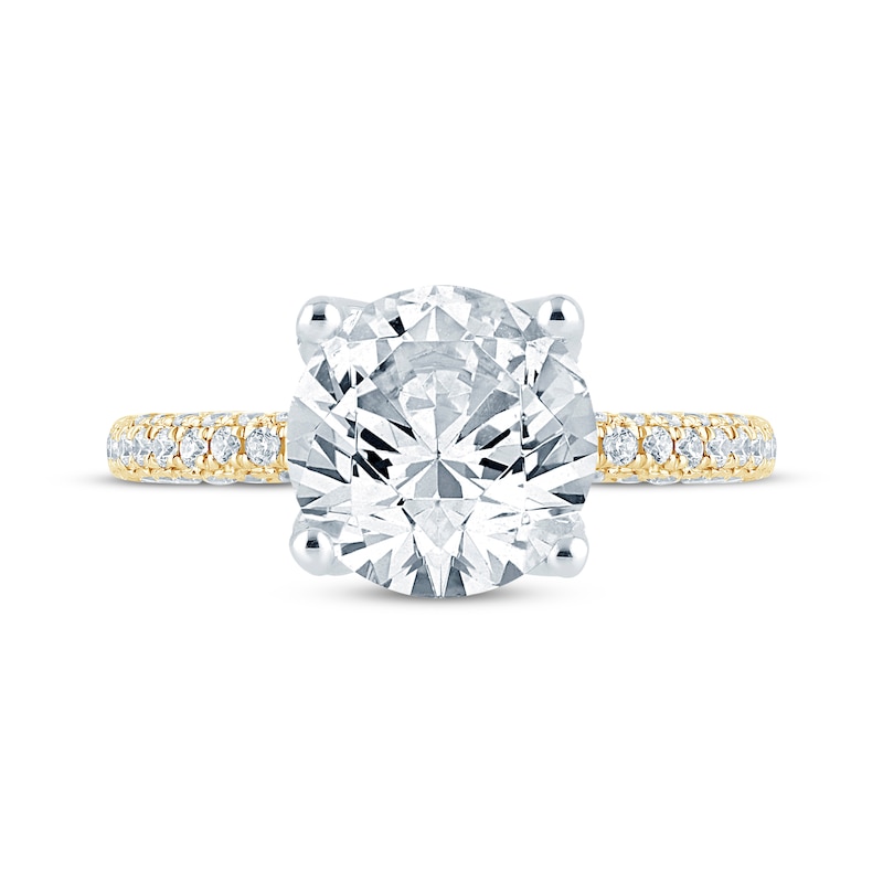 Monique Lhuillier Bliss Round-Cut Lab-Created Diamond Engagement Ring 3-5/8 ct tw 18K Two-Tone Gold