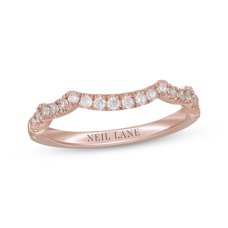 Main Image 1 of Neil Lane Diamond Contoured Wedding Band 1/3 ct tw 14K Rose Gold
