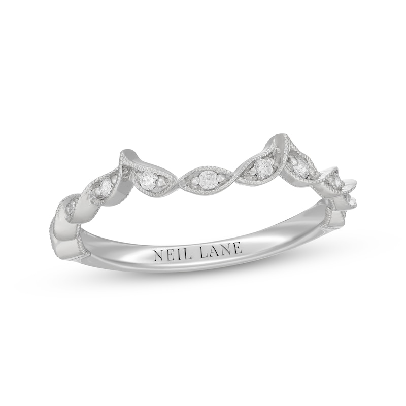 Main Image 1 of Neil Lane Diamond Contour Wedding Band 1/8 ct tw 14K White Gold