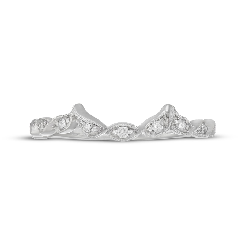 Main Image 3 of Neil Lane Diamond Contour Wedding Band 1/8 ct tw 14K White Gold