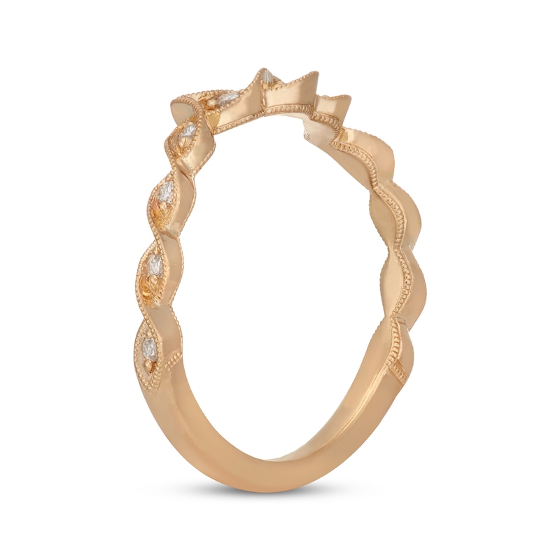 Main Image 2 of Neil Lane Diamond Contour Wedding Band 1/8 ct tw 14K Yellow Gold