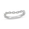 Thumbnail Image 1 of Neil Lane Diamond Milgrain Twist Contour Wedding Band 1/10 ct tw 14K White Gold