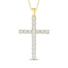 Thumbnail Image 1 of Diamond Cross Necklace 1/2 ct tw 10K Yellow Gold 18&quot;