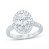 Thumbnail Image 0 of Monique Lhuillier Bliss Oval-Cut Lab-Created Diamond Halo Engagement Ring 1-5/8 ct tw 18K White Gold