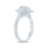 Thumbnail Image 2 of Monique Lhuillier Bliss Oval-Cut Lab-Grown Diamond Halo Engagement Ring 1-5/8 ct tw 18K White Gold