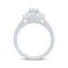 Thumbnail Image 3 of Monique Lhuillier Bliss Oval-Cut Lab-Grown Diamond Halo Engagement Ring 1-5/8 ct tw 18K White Gold