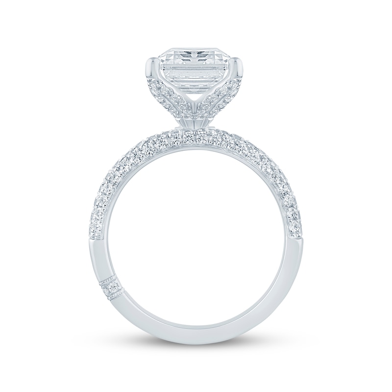 Monique Lhuillier Bliss Emerald-Cut Lab-Created Diamond Engagement Ring 3-1/2 ct tw 18K White Gold