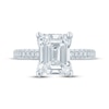 Thumbnail Image 4 of Monique Lhuillier Bliss Emerald-Cut Lab-Grown Diamond Engagement Ring 3-1/2 ct tw 18K White Gold