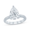 Thumbnail Image 0 of Monique Lhuillier Bliss Pear-Shaped Lab-Created Diamond Engagement Ring 3-1/2 ct tw 18K White Gold