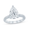Thumbnail Image 1 of Monique Lhuillier Bliss Pear-Shaped Lab-Grown Diamond Engagement Ring 3-1/2 ct tw 18K White Gold