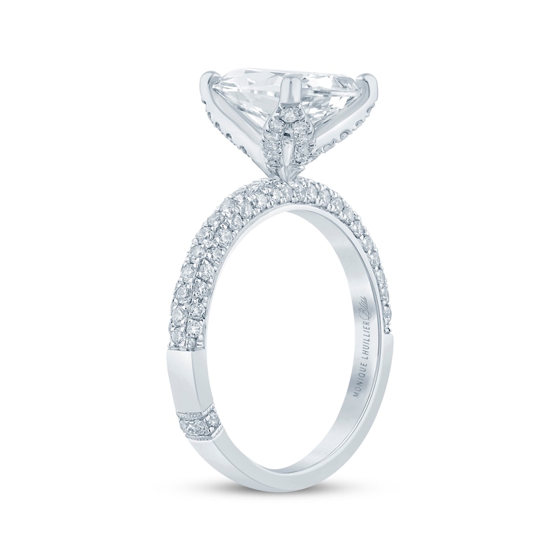 Main Image 2 of Monique Lhuillier Bliss Pear-Shaped Lab-Grown Diamond Engagement Ring 3-1/2 ct tw 18K White Gold