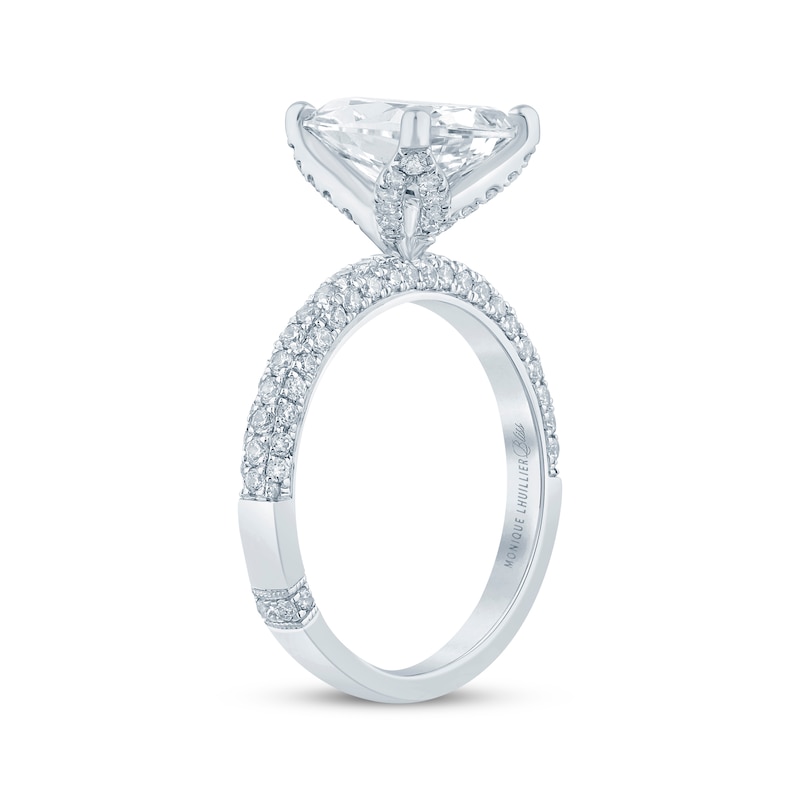 Monique Lhuillier Bliss Pear-Shaped Lab-Created Diamond Engagement Ring 3-1/2 ct tw 18K White Gold