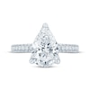 Thumbnail Image 4 of Monique Lhuillier Bliss Pear-Shaped Lab-Grown Diamond Engagement Ring 3-1/2 ct tw 18K White Gold