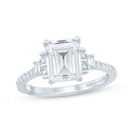 Monique Lhuillier Bliss Emerald-Cut Lab-Grown Diamond Engagement Ring 2-1/4 ct tw 18K White Gold
