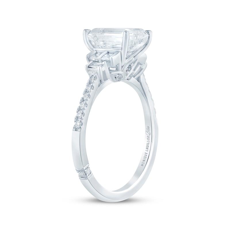 Monique Lhuillier Bliss Emerald-Cut Lab-Created Diamond Engagement Ring 2-1/4 ct tw 18K White Gold